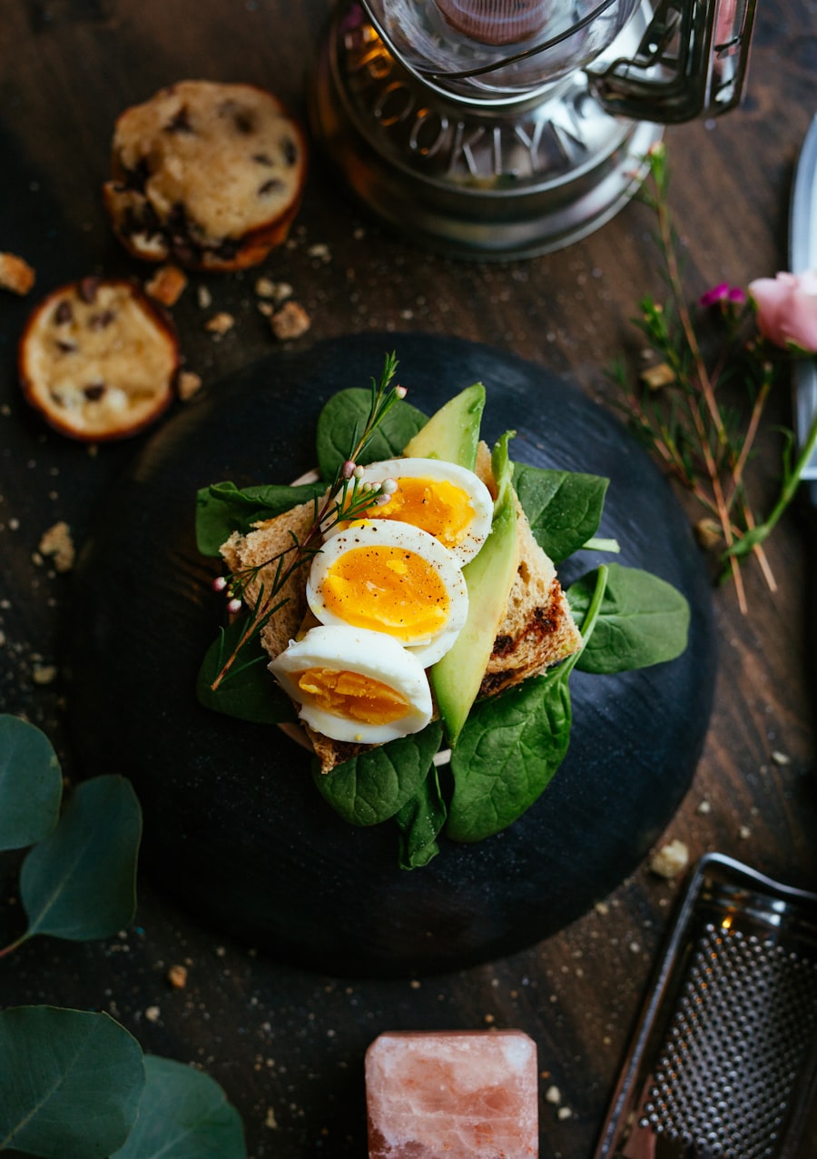 Brooklyn-style brunch plate with poached egg